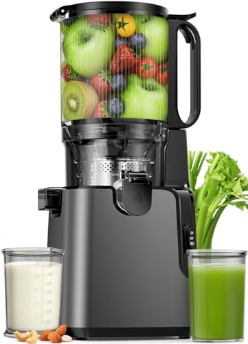 Cold Press Juicer 400W with 5.8" Large Feed Chute, Masticating Juice Extractor for Fruits, Vegetables & Nut Milk