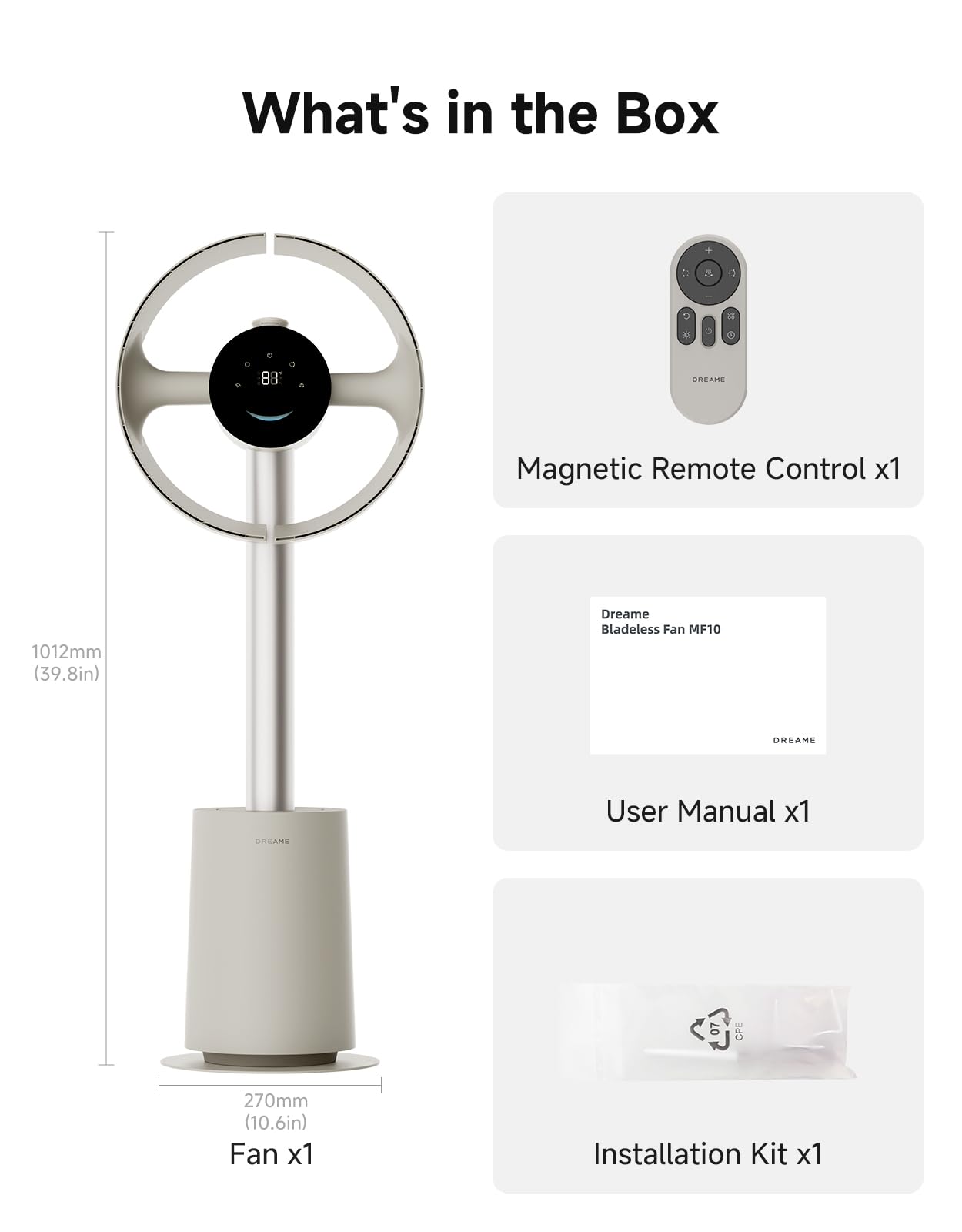 DREAME Bladeless Tower Fan MF10