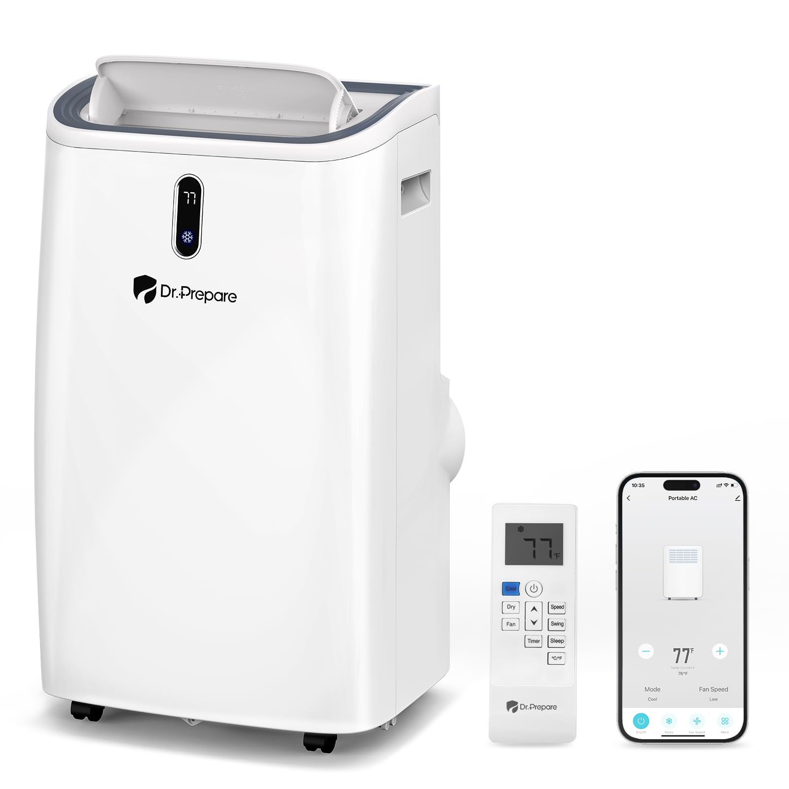 DR.PREPARE Portable Air Conditioner, Fast Cooling for Home