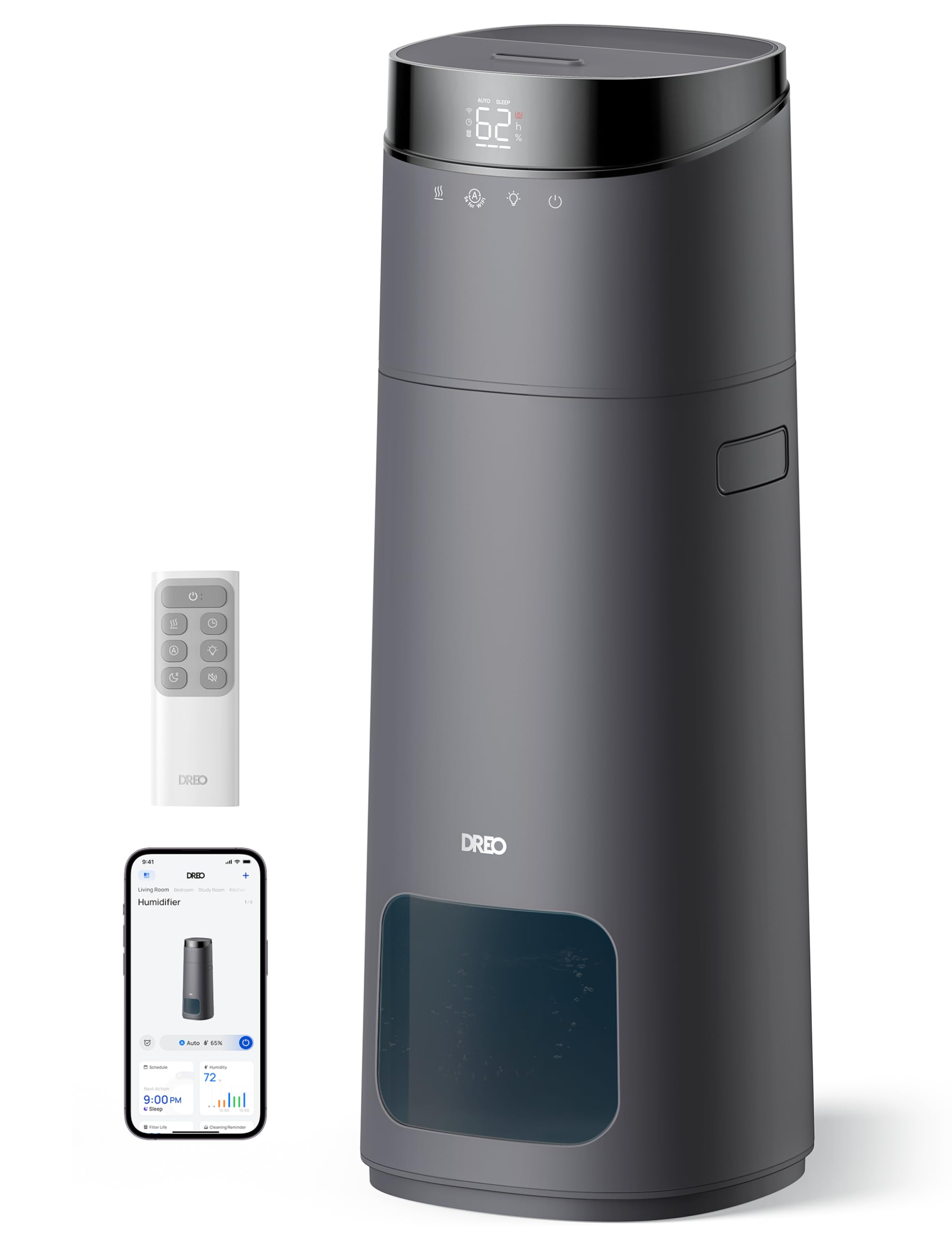 16L Smart Cool Mist Humidifier for Large Rooms with App Control, Top Fill & RGB Light