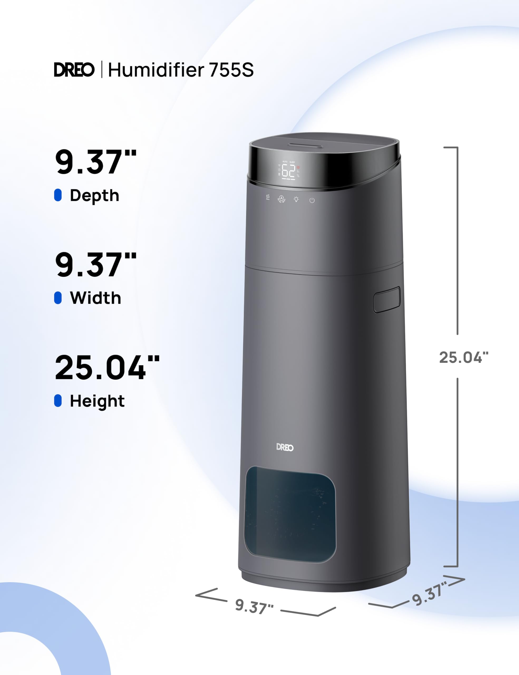 16L Smart Cool Mist Humidifier for Large Rooms with App Control, Top Fill & RGB Light