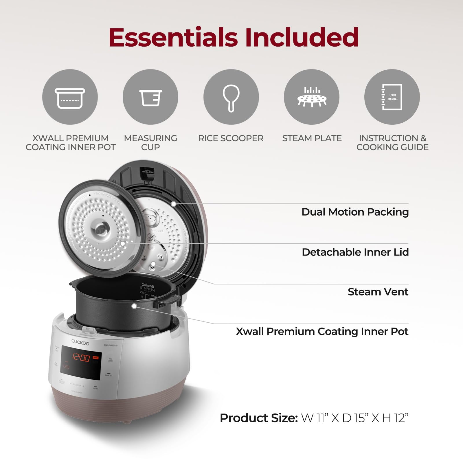 8-in-1 Multi Pressure Cooker with Rice, Slow Cook, Steam & Yogurt Functions