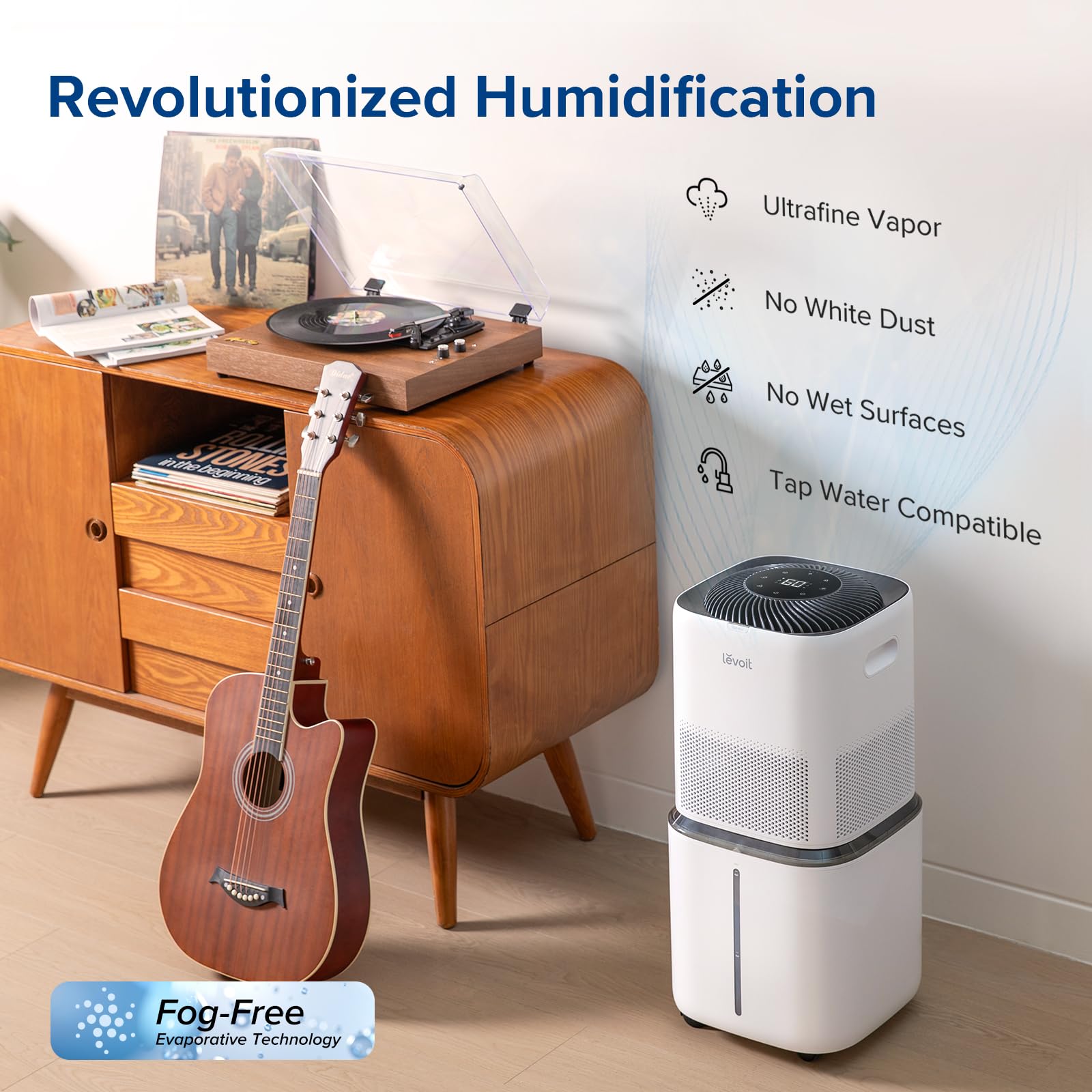 6 Gal Smart Evaporative Humidifier for Large Rooms up to 3000 Sq Ft with Quiet Sleep Mode