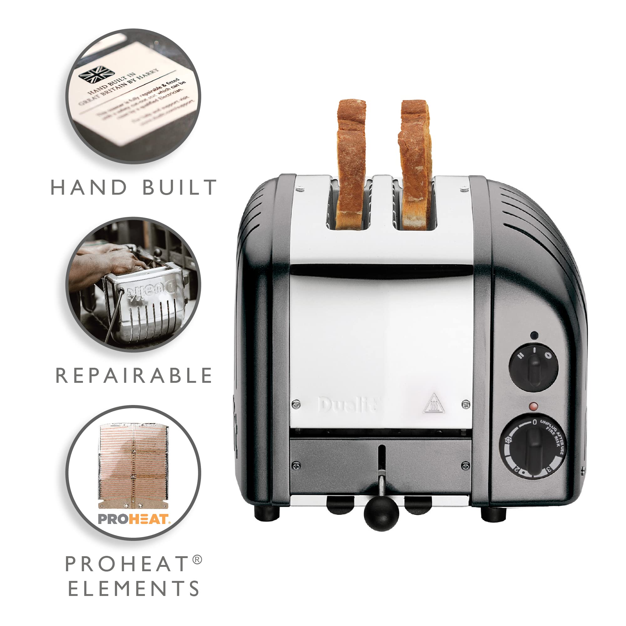 2/4 Slice Stainless Steel Toaster