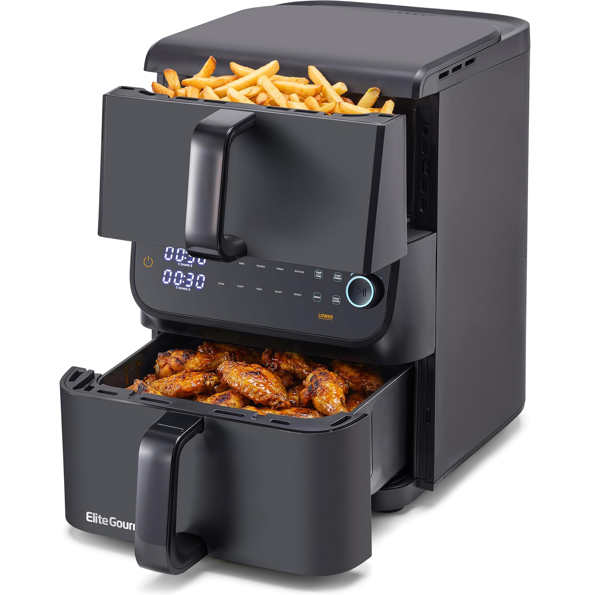 Compact Programmable Air Fryer with Timer & Temperature Control, Oil-Free Cooker