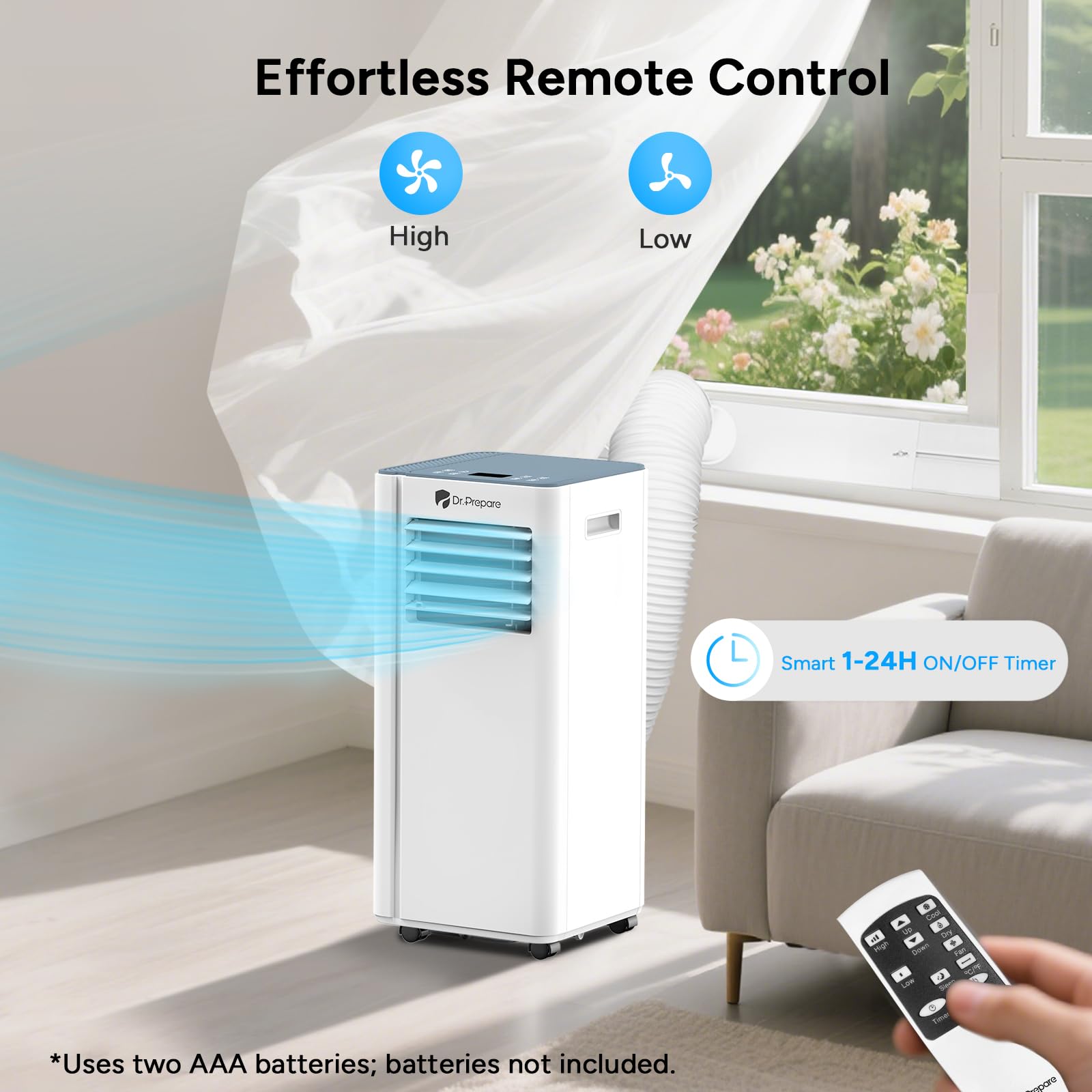 DR.PREPARE Portable Air Conditioner, Fast Cooling for Home