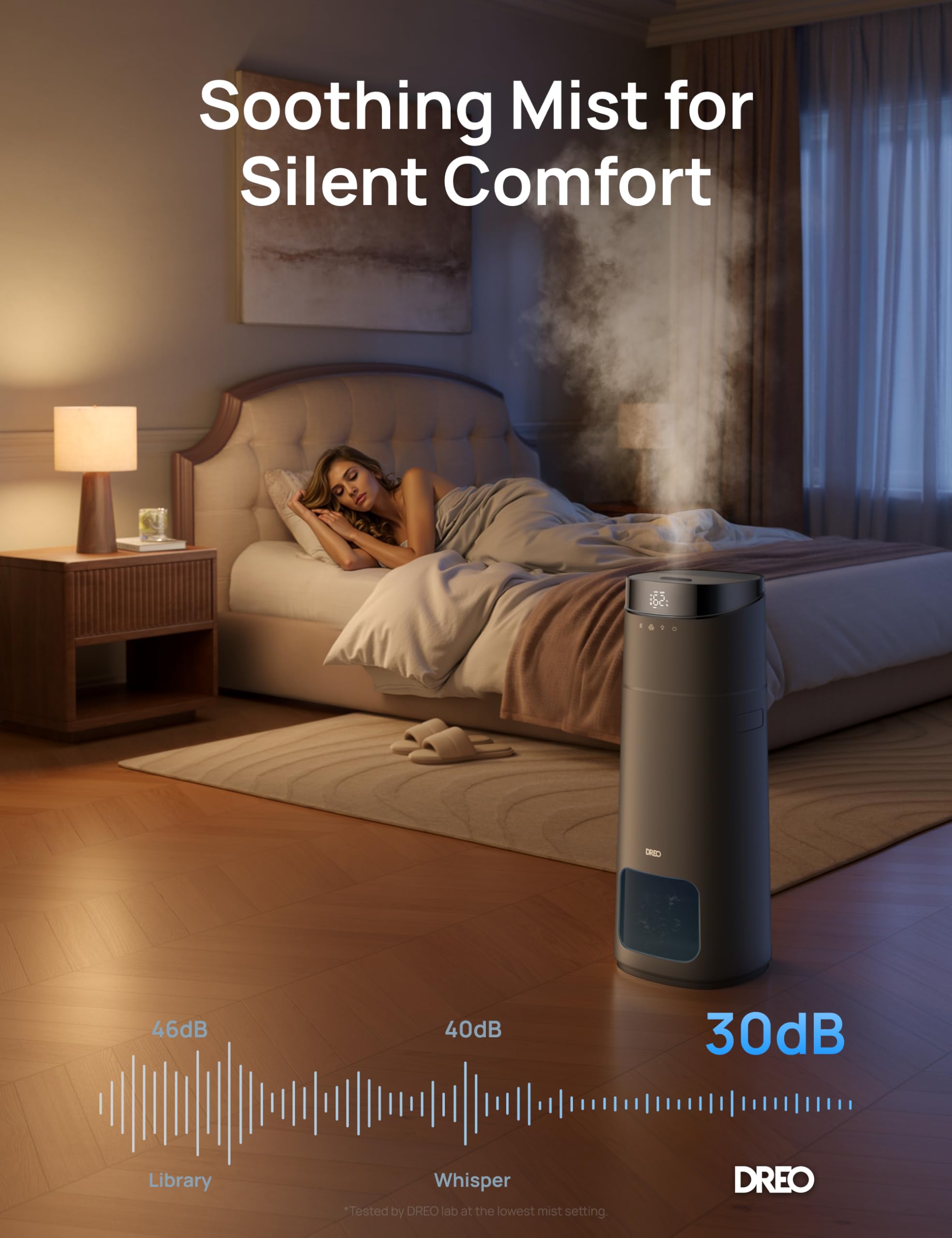 16L Smart Cool Mist Humidifier for Large Rooms with App Control, Top Fill & RGB Light