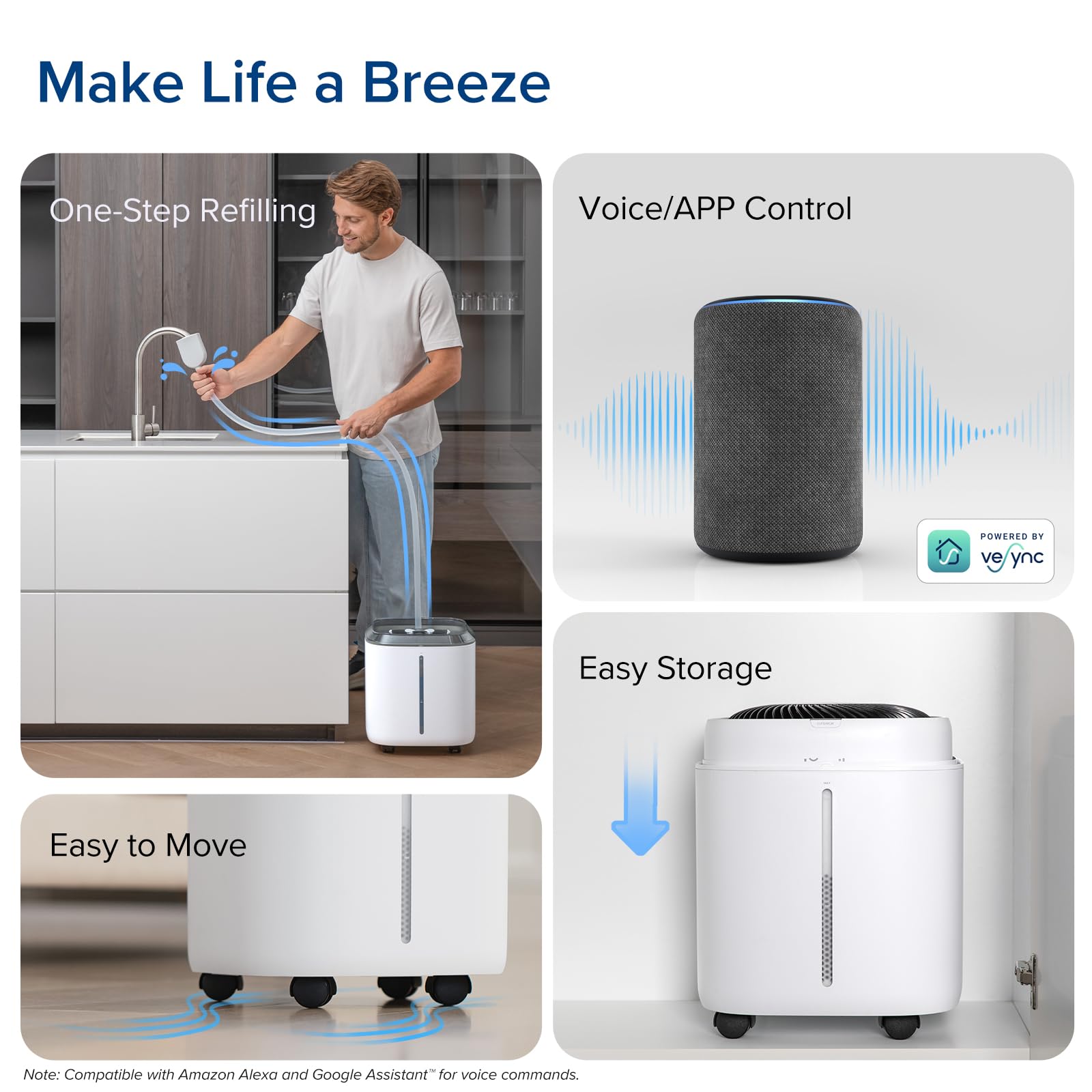 6 Gal Smart Evaporative Humidifier for Large Rooms up to 3000 Sq Ft with Quiet Sleep Mode