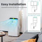 12000 BTU Portable Air Conditioner with Cooling, Heating, Dehumidifier & Fan Functions