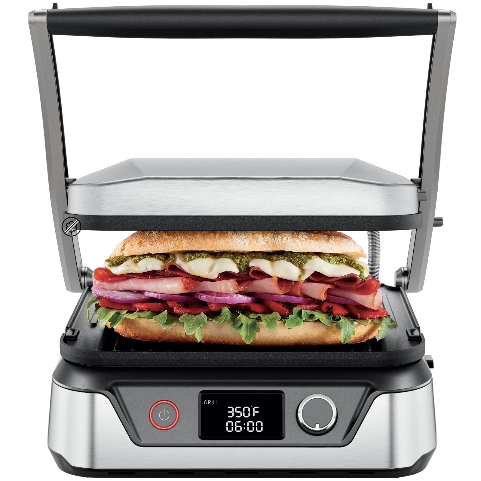 5-in-1 Digital Panini Press Grill & Sandwich Maker with Reversible Grill Plates
