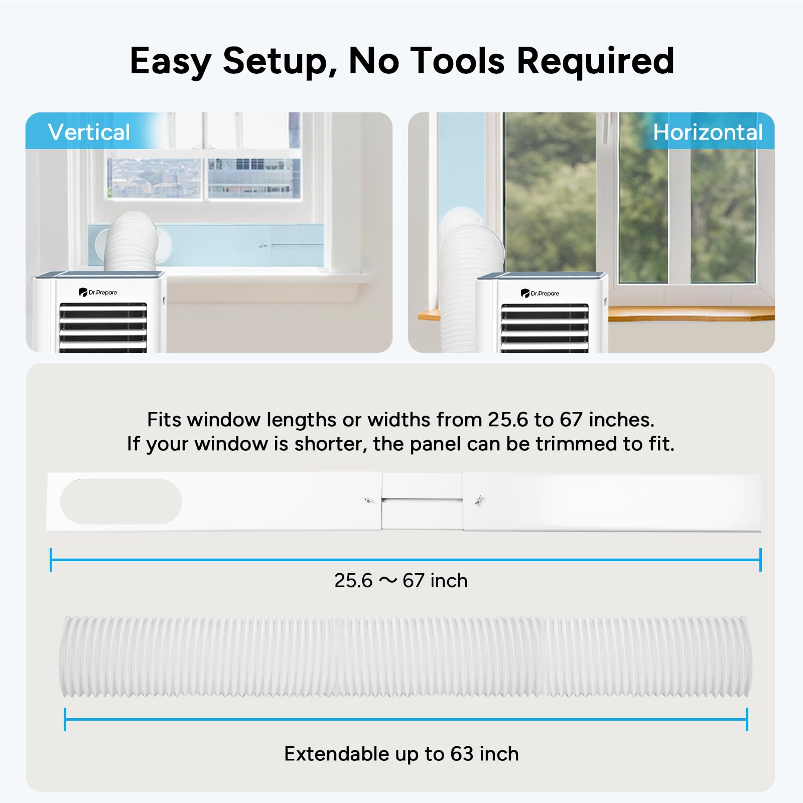 DR.PREPARE Portable Air Conditioner, Fast Cooling for Home
