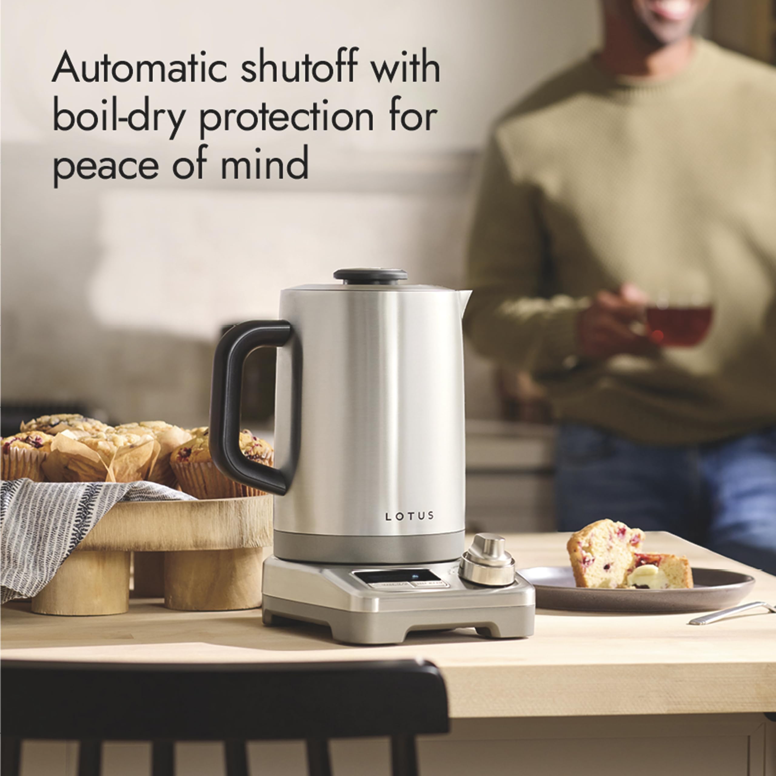 1.5L Stainless Steel Electric Tea Kettle 1500W Professional Series