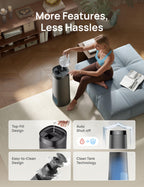 16L Smart Cool Mist Humidifier for Large Rooms with App Control, Top Fill & RGB Light