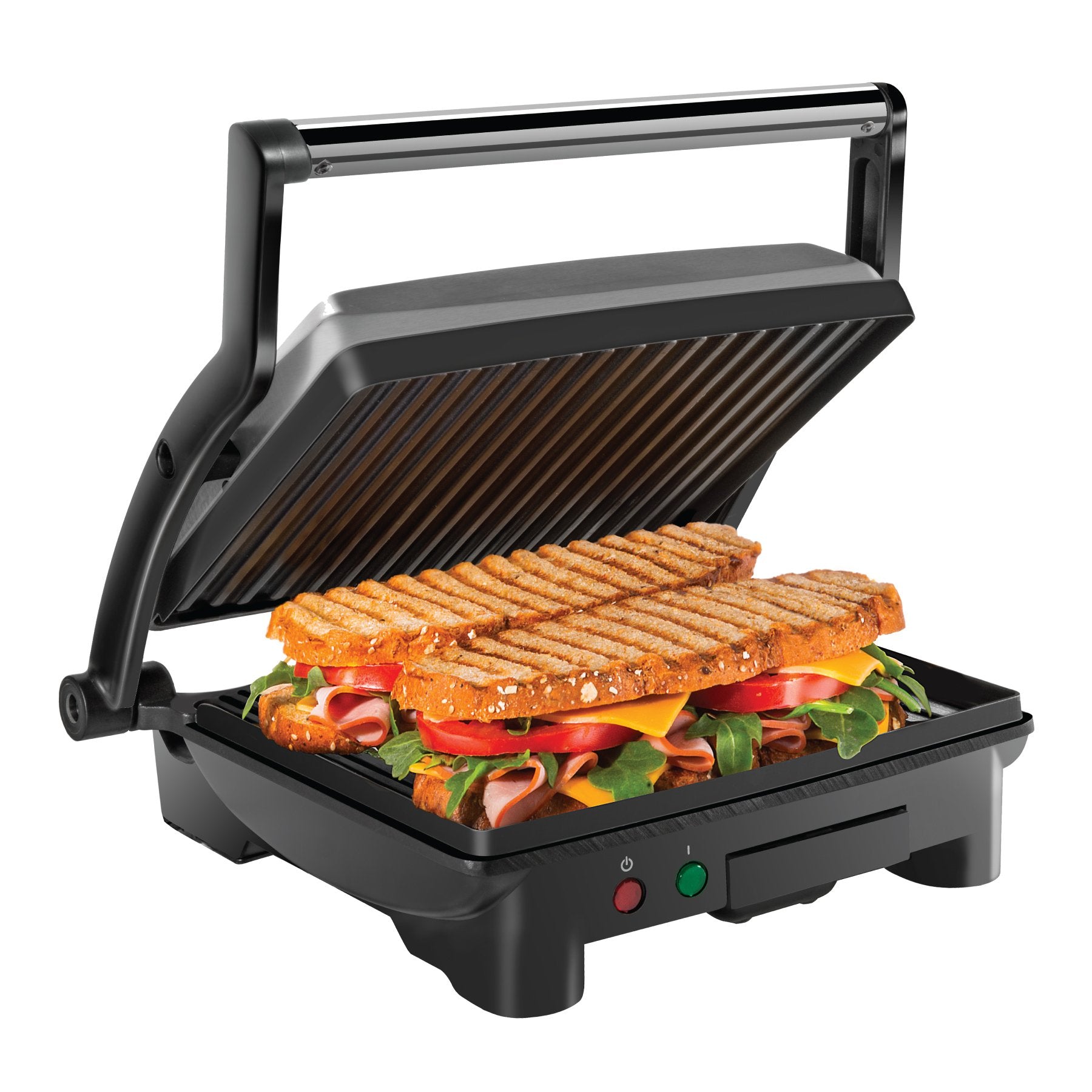 5-in-1 Digital Panini Press Grill & Sandwich Maker with Reversible Grill Plates