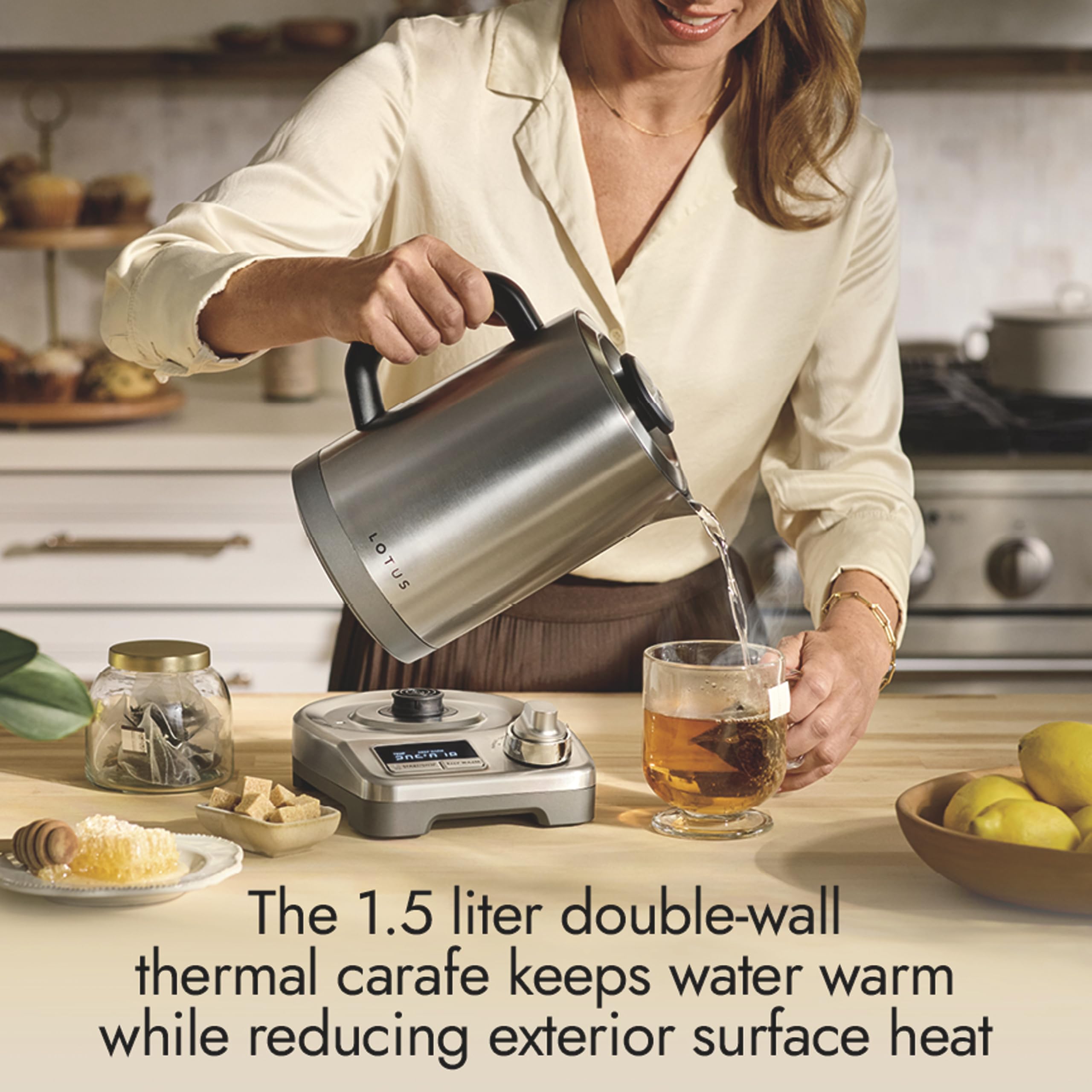 1.5L Stainless Steel Electric Tea Kettle 1500W Professional Series