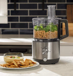 12-Cup Food Processor with 3 Feed Tubes, Stainless Steel Accessories & 3-Speed Motor