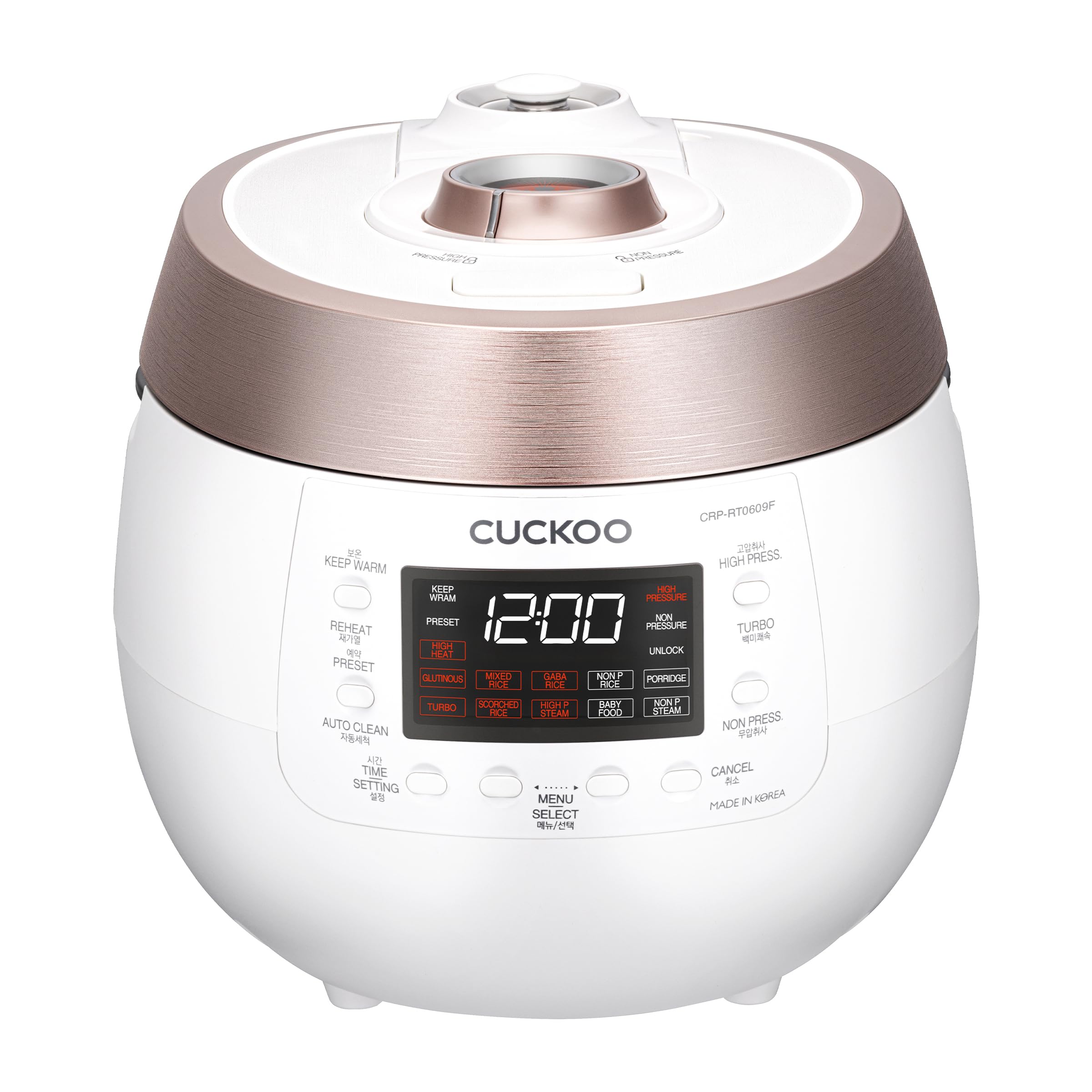 6-Cup Twin Pressure Rice Cooker with 14 Cooking Modes, Auto Clean & Voice Guide