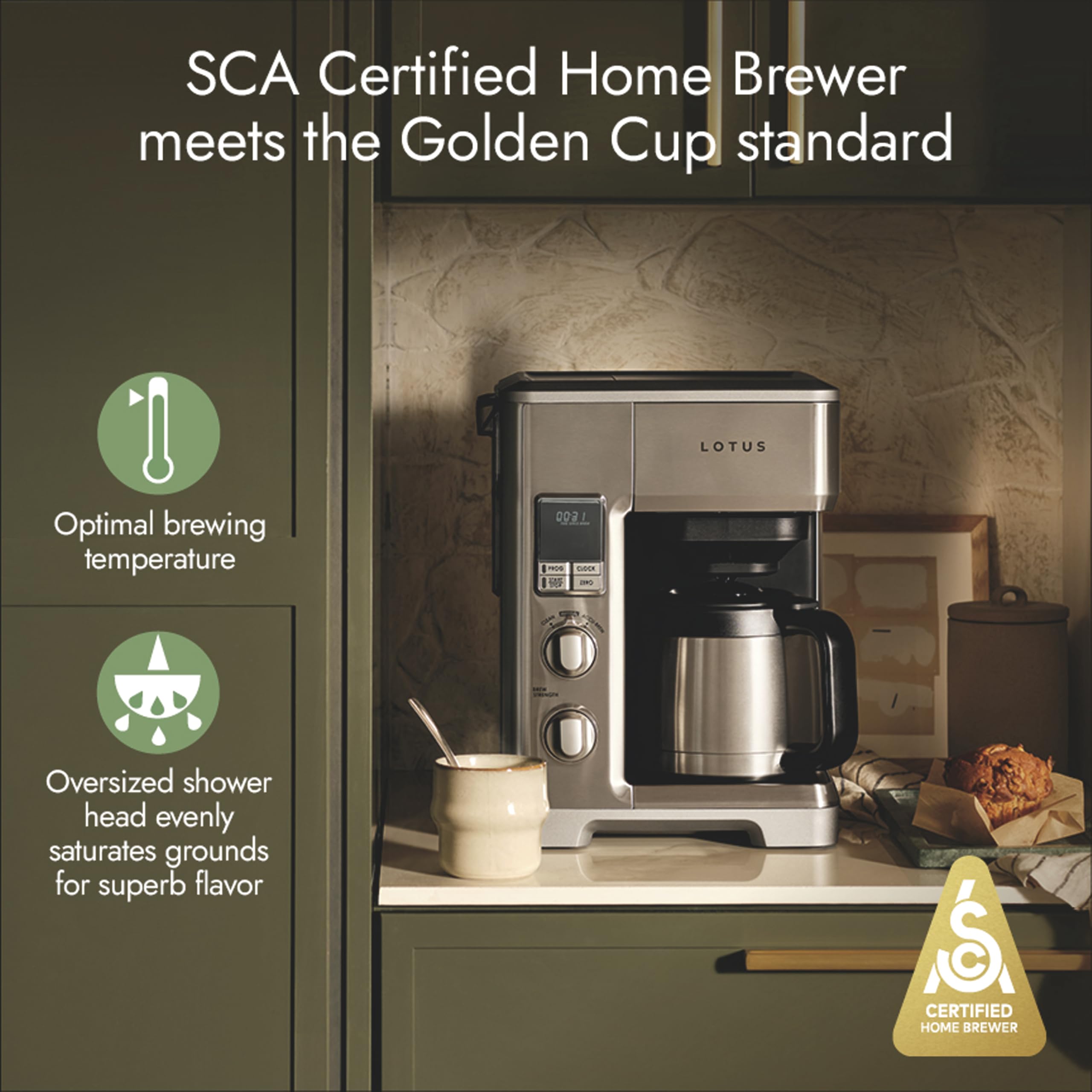 10-Cup Programmable Drip Coffee Maker with Grounds Scale 1500W Stainless Steel Professional Series