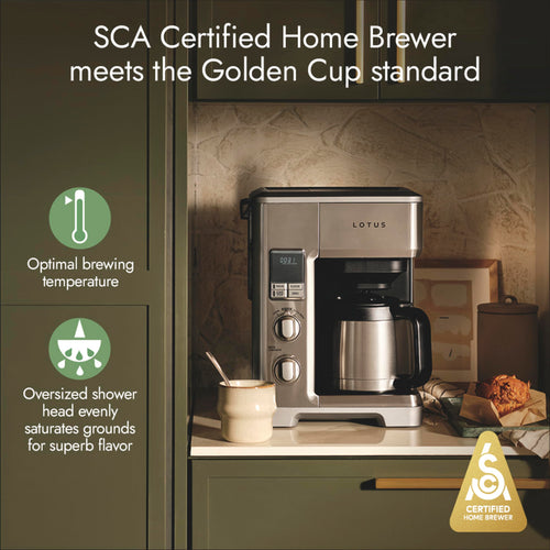 10-Cup Programmable Drip Coffee Maker with Grounds Scale 1500W Stainless Steel Professional Series