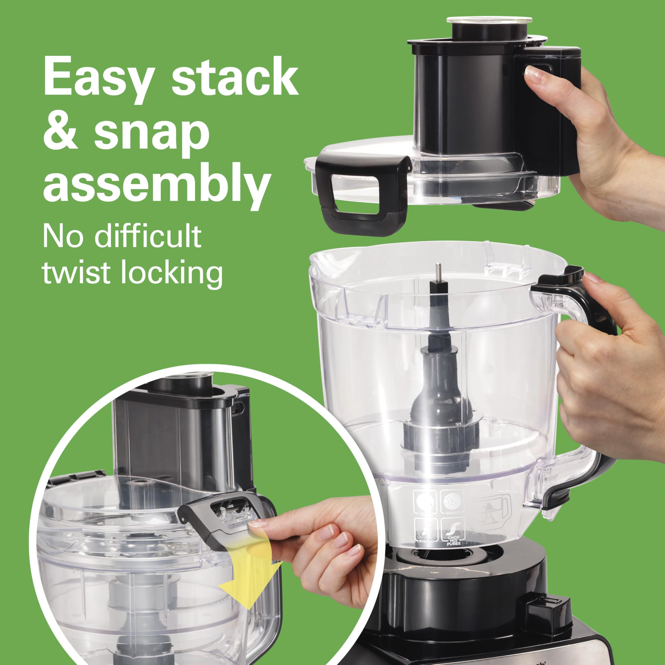 14-Cup Food Processor with Mini Bowl, Stainless Steel Blades & 3-Speed Motor